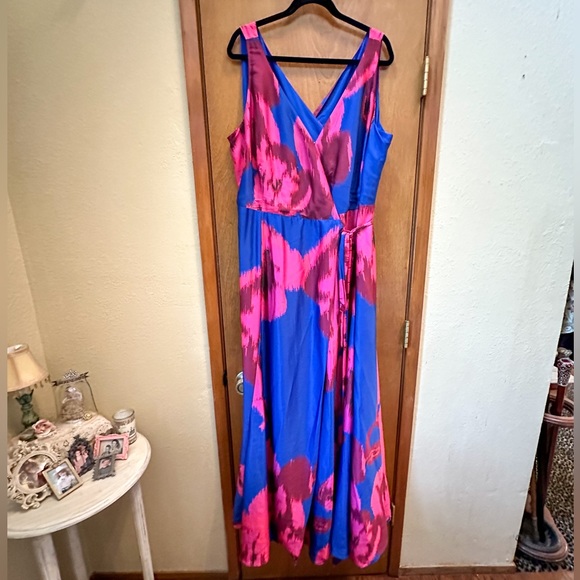 Hutch Dresses Like New Hutch For Anthropologie Blue Pink Silky